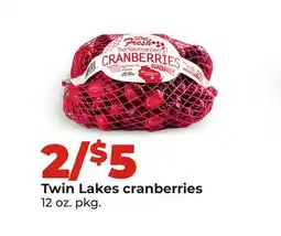 Hy-Vee Twin Lakes cranberries offer