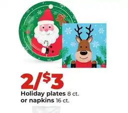 Hy-Vee Holiday plates 8 ct. or napkins 16 ct offer