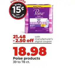 Hy-Vee Poise products offer