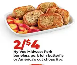 Hy-Vee Hy-Vee Midwest Pork boneless pork loin butterfly or America's cut chops offer