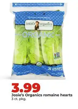 Hy-Vee Josie's Organics romaine hearts offer