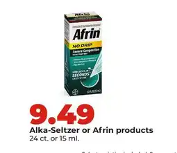 Hy-Vee Alka-Seltzer or Afrin products offer