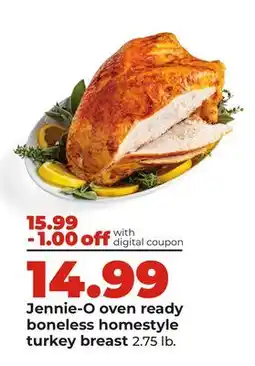 Hy-Vee Jennie-O oven ready boneless homestyle turkey breast offer