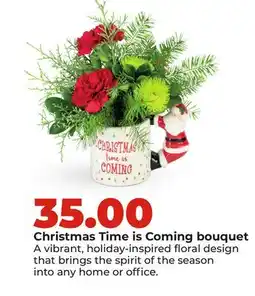 Hy-Vee Christmas Time is Coming bouquet offer