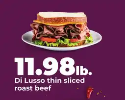 Hy-Vee Di Lusso thin sliced roast beef offer