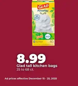 Hy-Vee Glad tall kitchen bags offer