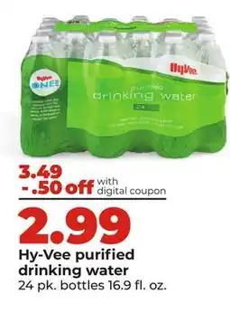 Hy-Vee Hy-Vee purified drinking water offer
