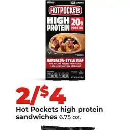 Hy-Vee Hot Pockets high protein sandwiches offer
