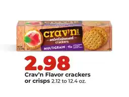 Hy-Vee Crav'n Flavor crackers or crisps offer