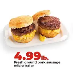 Hy-Vee Fresh ground pork sausage offer