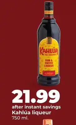 Hy-Vee Kahlúa liqueur offer