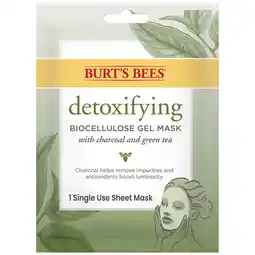 Walgreens Detoxifying Biocellulose Single-Use Gel Face Mask with Charcoal & Green Tea offer