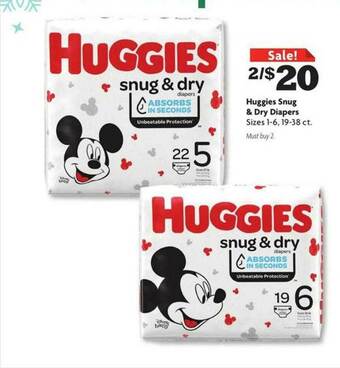 Family Dollar Huggies Snug & Dry Diapers offer