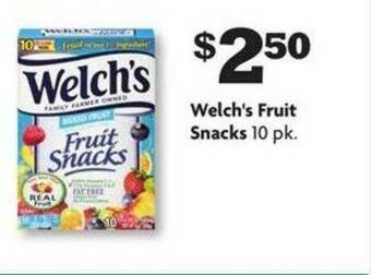 Family Dollar Welch's Fruit Snacks offer