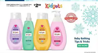 Family Dollar Kidgets Nighttime Lotion, Detangler Spray, Shampoo, Or Baby Lotion offer
