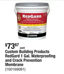 The Home Depot Custom Building Products RedGard 1 Gal. Waterproofing and Crack Prevention Membrane offer
