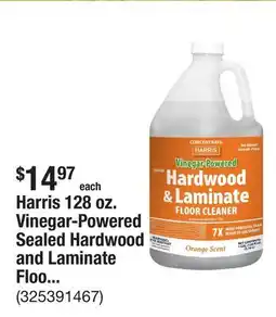 The Home Depot Harris 128 oz. Vinegar-Powered Sealed Hardwood and Laminate Floor Cleaner with Orange Scent offer
