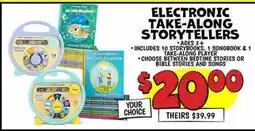 Ollie's ELECTRONIC TAKE-ALONG STORYTELLERS offer