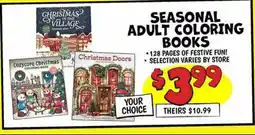 Ollie's SEASONAL VILLAGE ADULT COLORING BOOKS offer