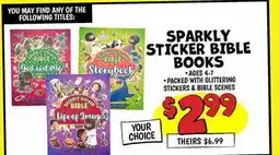 Ollie's SPARKLY STICKER BIBLE BOOKS offer