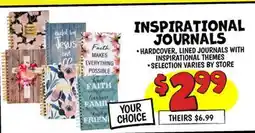 Ollie's INSPIRATIONAL JOURNALS offer