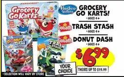 Ollie's GROCERY GO KARTS, TRASH STASH, DONUT DASH offer