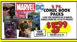Ollie's 5 Pk. COMIC BOOK PACKS offer