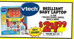 Ollie's vtech BRILLIANT vtech BABY LAPTOP-6-36M offer