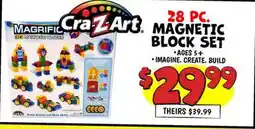 Ollie's 28 PC. MAGNETIC BLOCK SET offer
