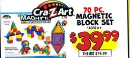 Ollie's 70 PC. MAGNETIC BLOCK SET offer