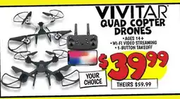 Ollie's VIVITAR QUAD COPTER DRONES offer