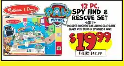 Ollie's 13 PC. Melissa L Doug. PAW SPY FIND & RESCUE SET PATROL offer