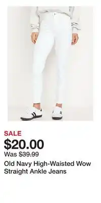 Old Navy Old Navy High-Waisted Wow Straight Ankle Jeans offer