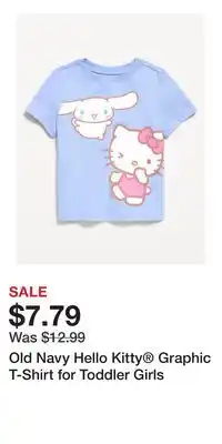 Old Navy Old Navy Hello Kitty Graphic T-Shirt for Toddler Girls offer
