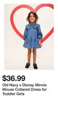 Old Navy Old Navy x Disney Minnie Mouse Collared Dress for Toddler Girls offer