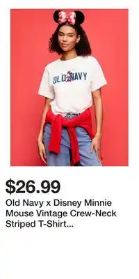 Old Navy Old Navy x Disney Minnie Mouse Vintage Crew-Neck Striped T-Shirt for Women offer