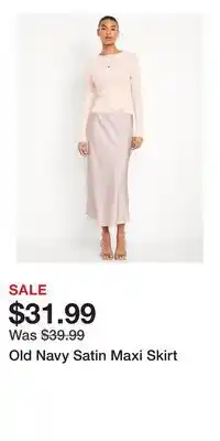 Old Navy Old Navy Satin Maxi Skirt offer