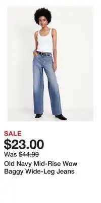 Old Navy Old Navy Mid-Rise Wow Baggy Wide-Leg Jeans offer