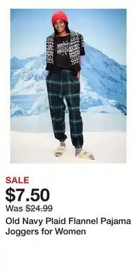 Old Navy Old Navy Plaid Flannel Pajama Joggers for Women offer