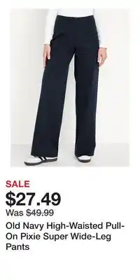 Old Navy Old Navy High-Waisted Pull-On Pixie Super Wide-Leg Pants offer