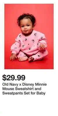 Old Navy Old Navy x Disney Minnie Mouse Sweatshirt and Sweatpants Set for Baby offer