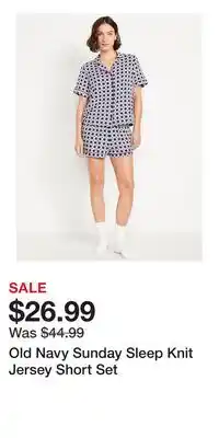 Old Navy Old Navy Sunday Sleep Knit Jersey Short Set offer