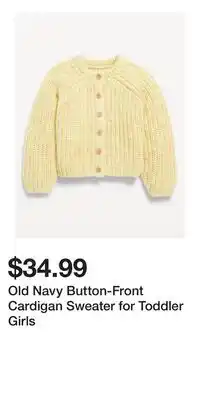 Old Navy Old Navy Button-Front Cardigan Sweater for Toddler Girls offer