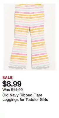 Old Navy Old Navy Ribbed Flare Leggings for Toddler Girls offer