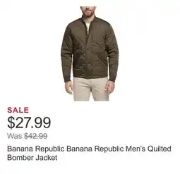 Costco Banana Republic Banana Republic Men's Quilted Bomber Jacket offer