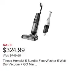 Costco Tineco Homekit 5 Bundle: FloorWasher 5 Wet/Dry Vacuum + GO Mini Handheld Vacuum offer
