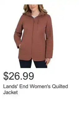 Costco Lands' End Women's Quilted Jacket offer