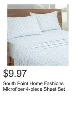Costco South Point Home Fashions Microfiber 4-piece Sheet Set offer