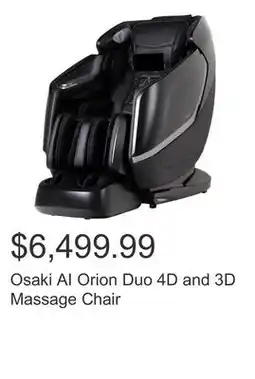 Costco Osaki AI Orion Duo 4D and 3D Massage Chair offer