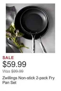 Costco Zwillings Non-stick 2-pack Fry Pan Set offer
